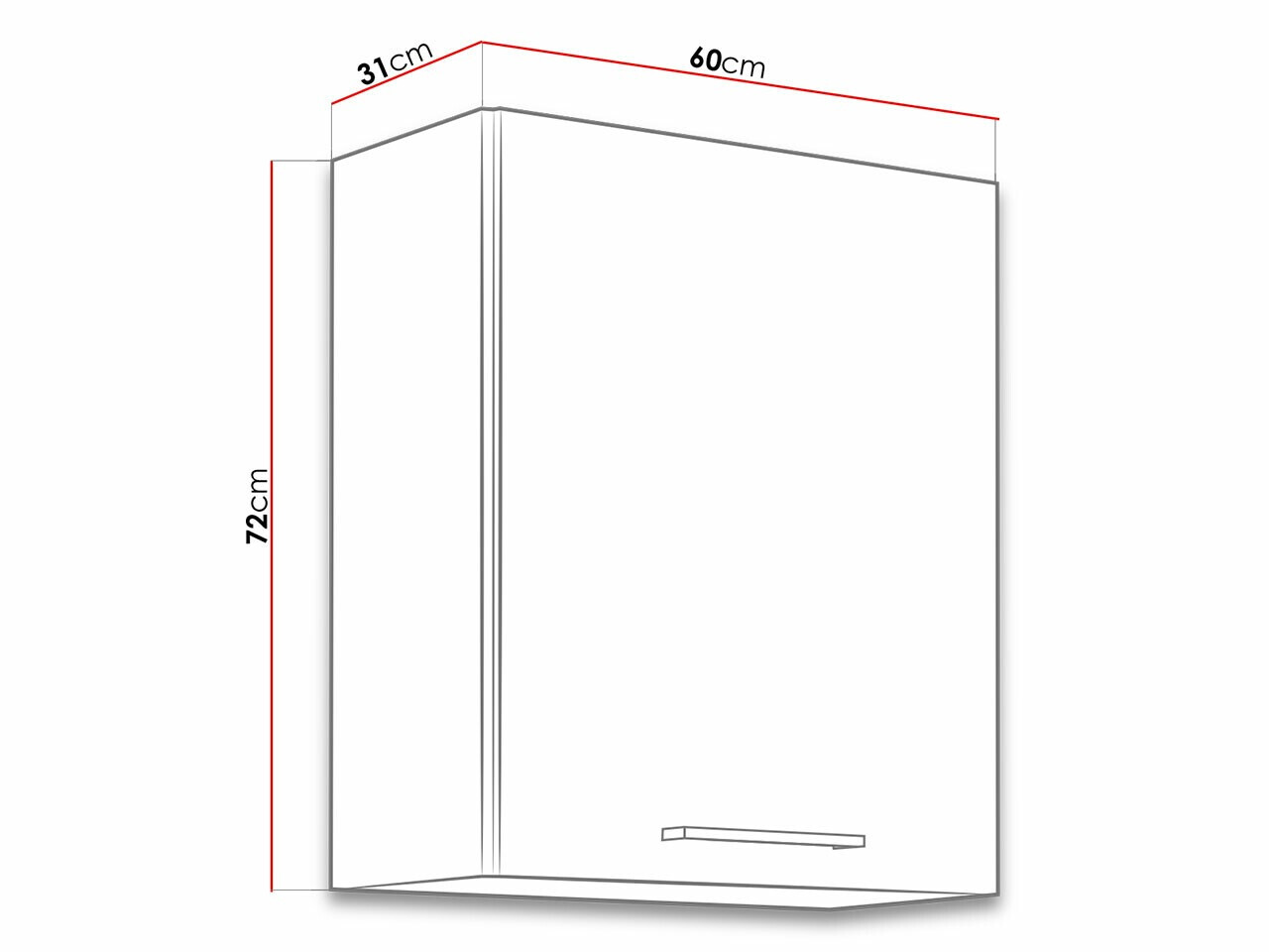 Modularan zidni ormarić Wood Dark 108