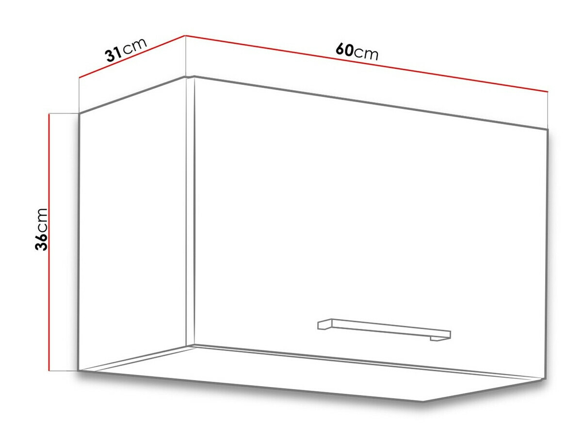 Modularan zidni ormarić Wood White 111