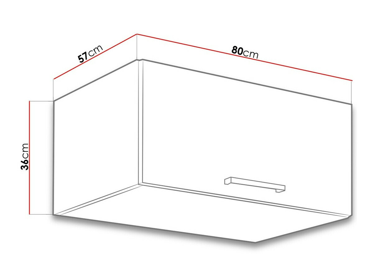 Modularan zidni ormarić Wood White 134