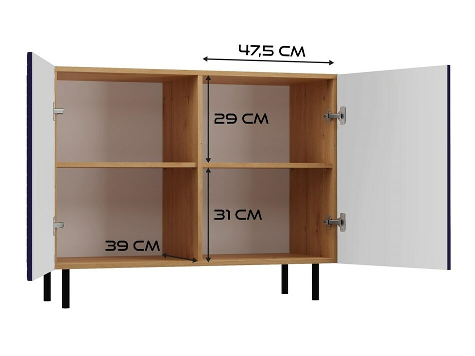 Ormarić Romseru 101 (Plava + Hrast Artisan)