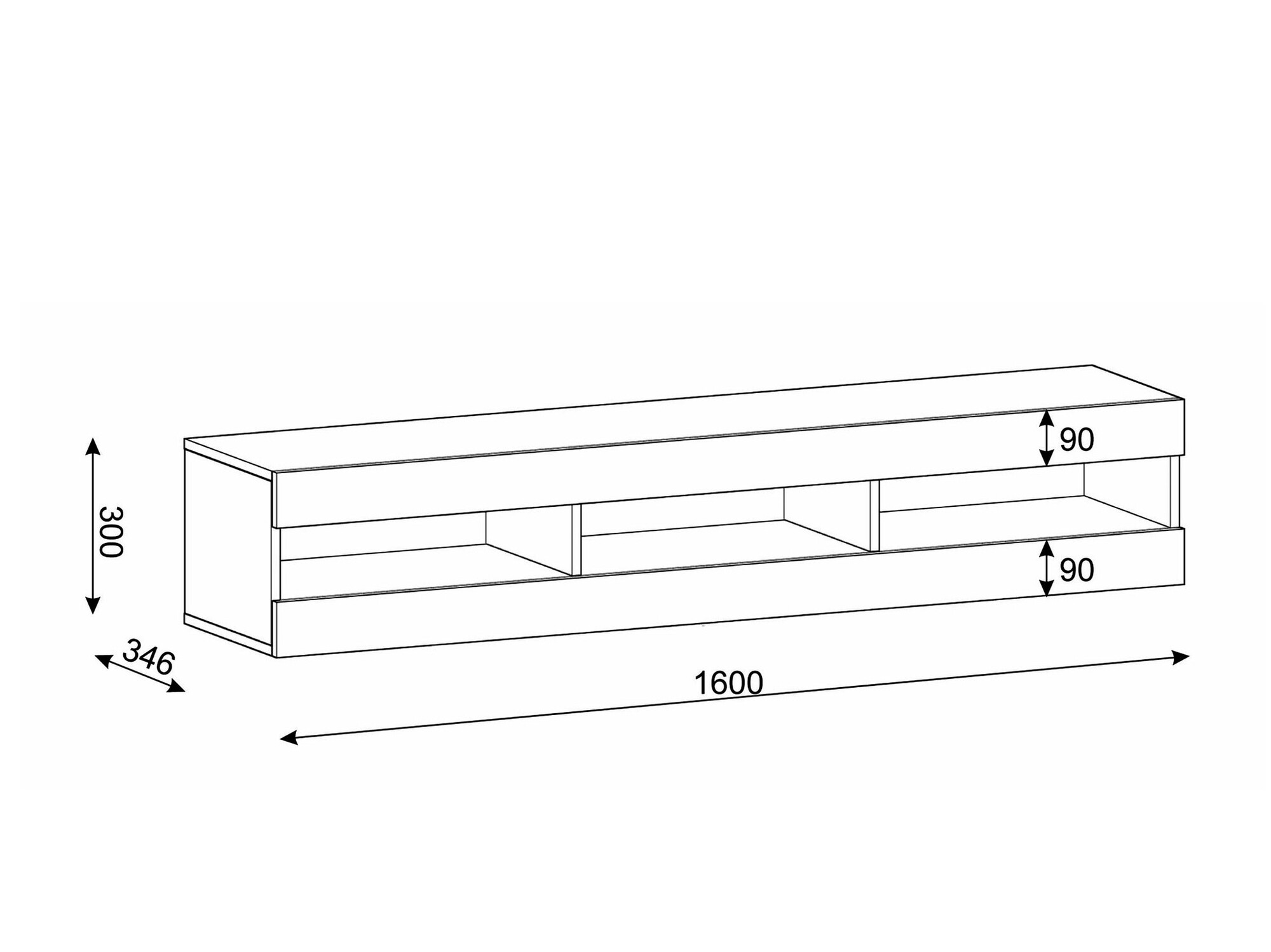 TV stol Buffalo 168 (Siva)