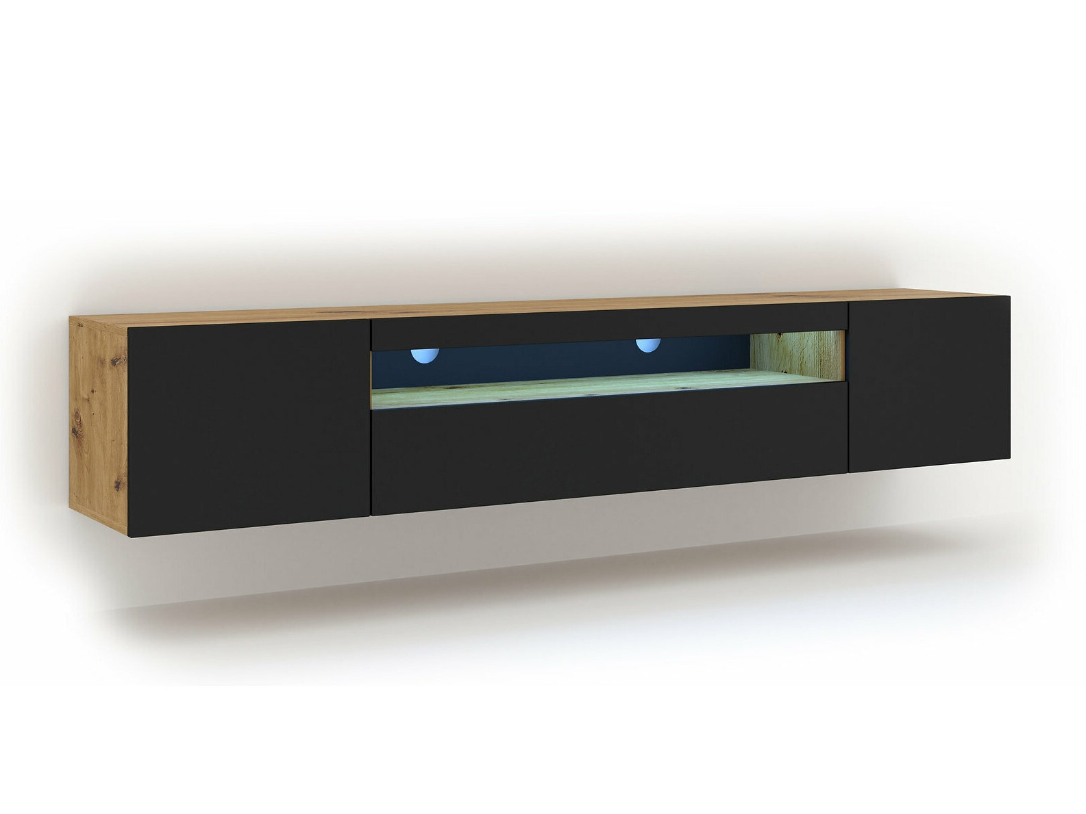 TV stol Morteo 104 (Artisan hrast + Crna)