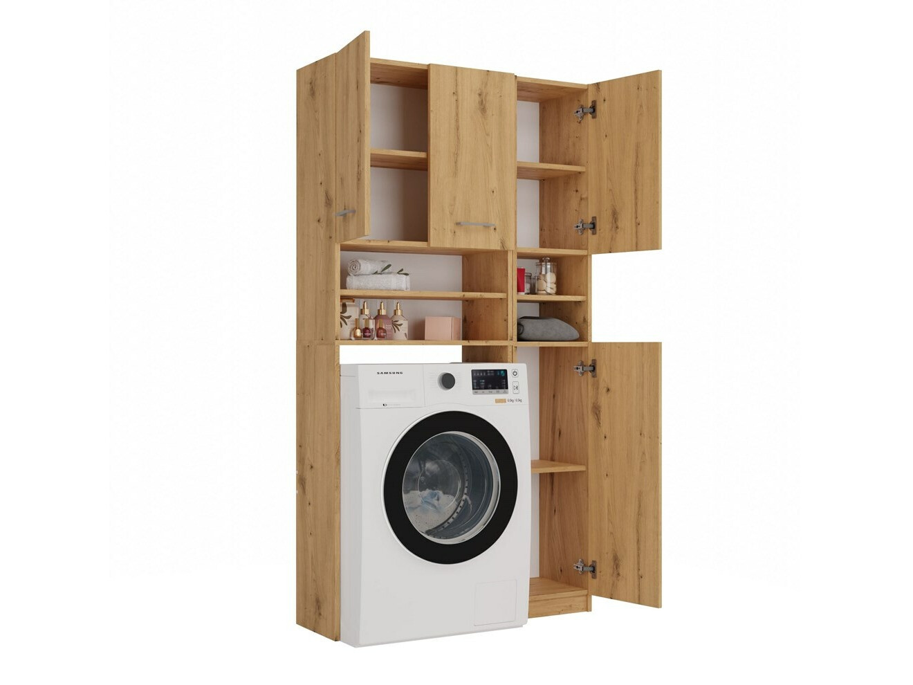 Kupaonska polica Mandeville 128 (Hrast Artisan)