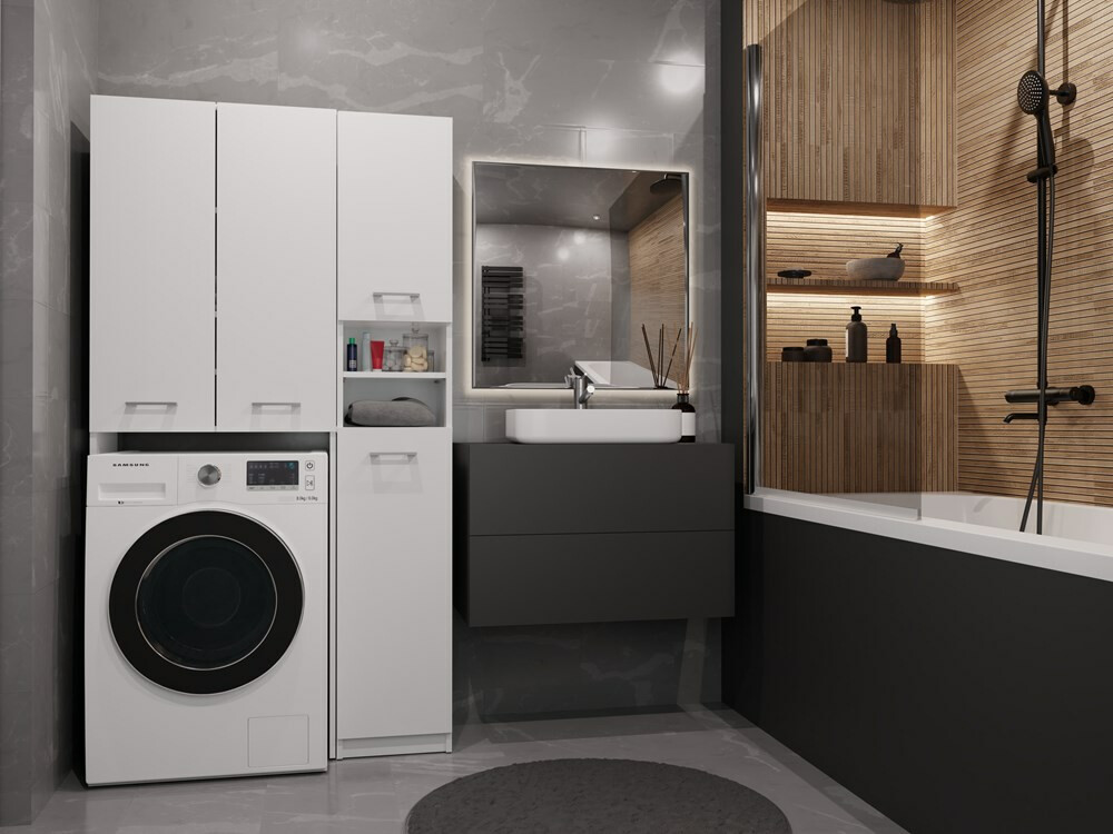 Kupaonska polica Mandeville 130 (Bijela)