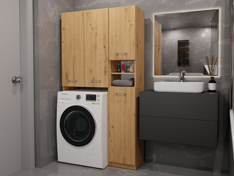 Kupaonska polica Mandeville 130 (Hrast Artisan)