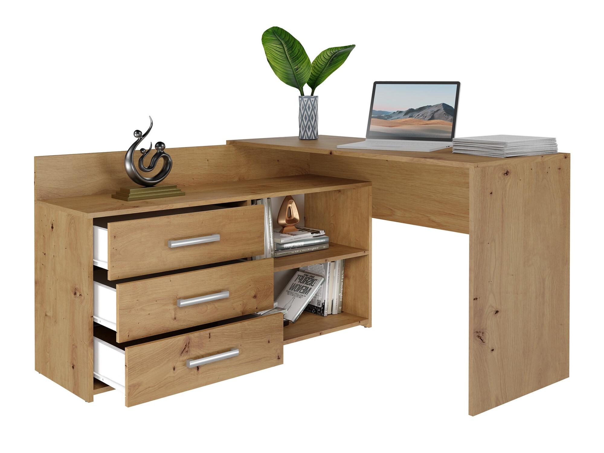 Kutni uredski stol Mandeville 131 (Artisan hrast)