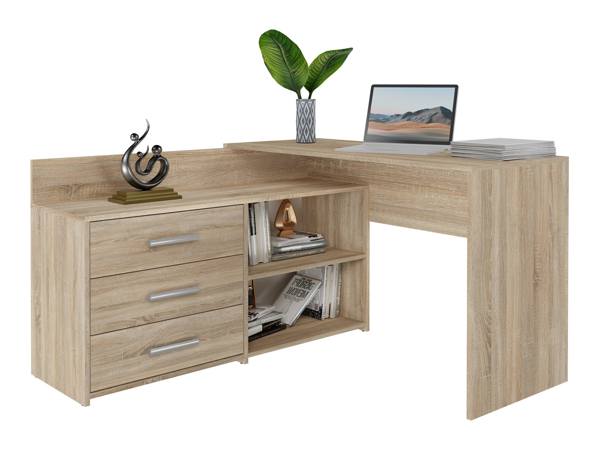 Kutni uredski stol Mandeville 131 (Sonoma hrast)