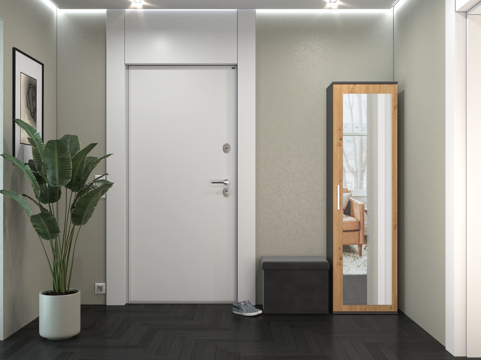 Ormar Mandeville 127 (Hrast Artisan + Antracit)