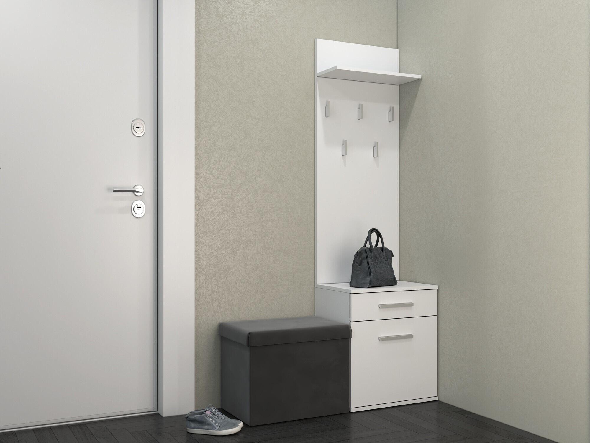 Set za hodnik Mandeville 129 (Mat bijela)