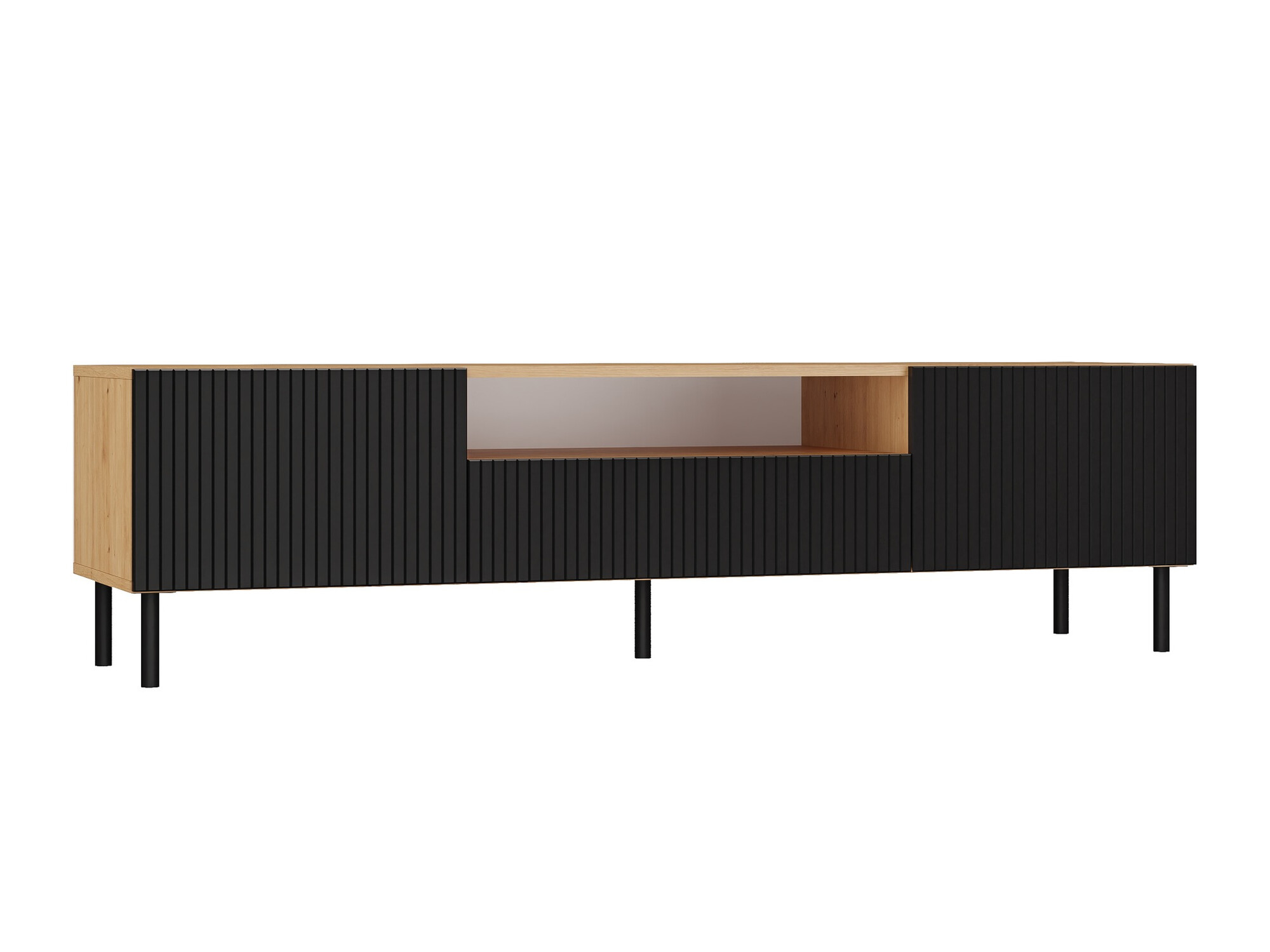 TV stol Romseru 105 (Crna + Artisan hrast)