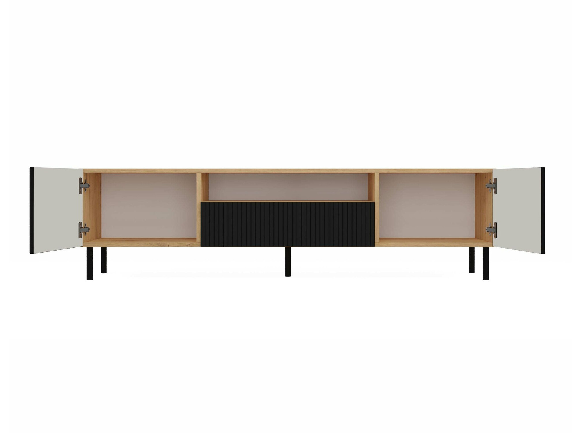 TV stol Romseru 105 (Crna + Hrast Artisan)