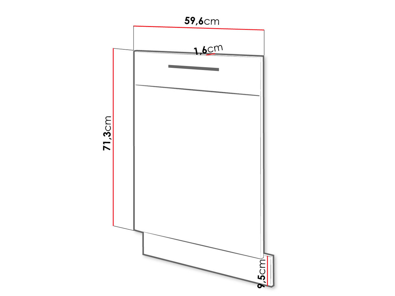 Vrata za ugradbenu perilicu Wood Dark 114