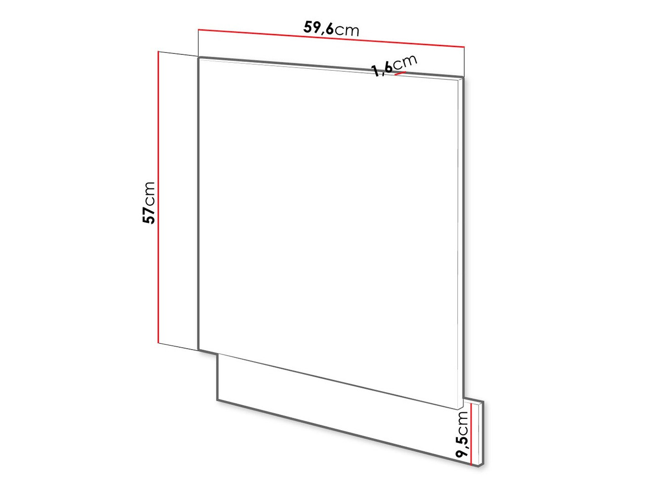 Vrata za ugradbenu perilicu Wood White 105