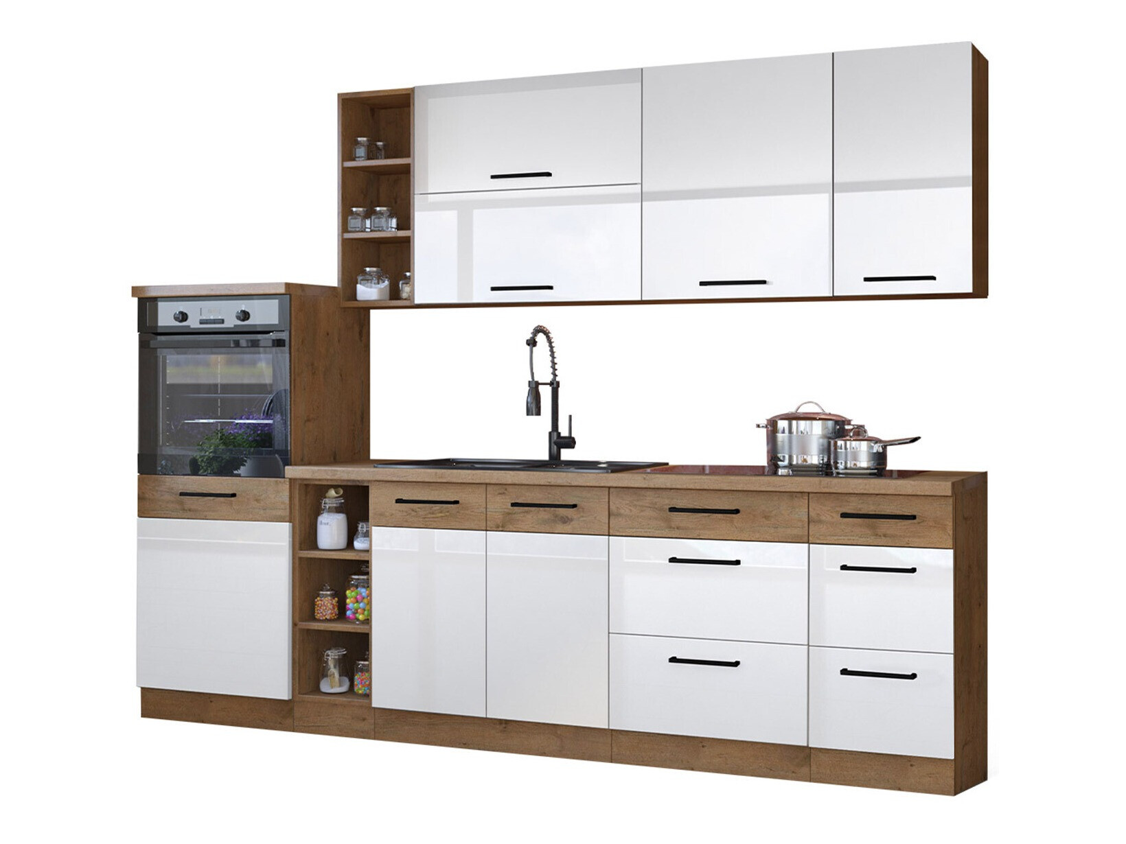 Modularan kuhinjski set Wood White 136
