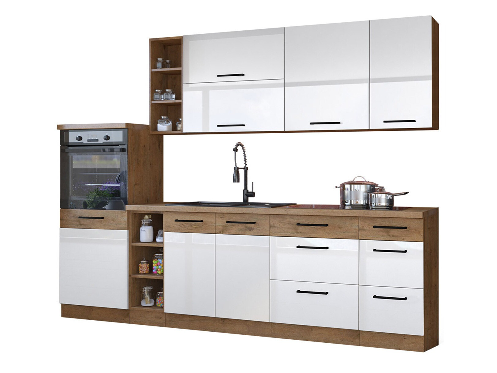 Modularan kuhinjski set Wood White 136