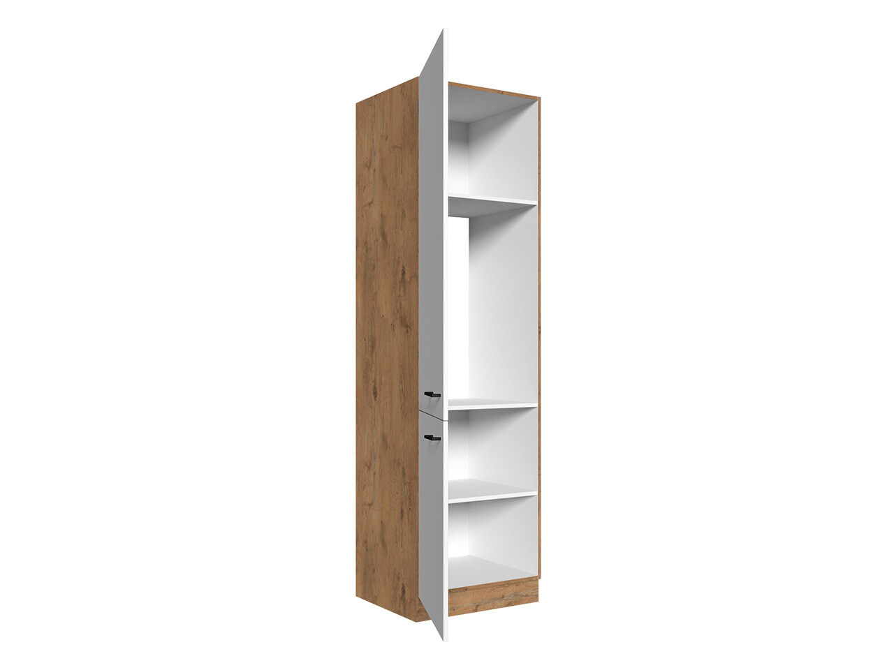 Modularni ormarić s vratima Wood White 135