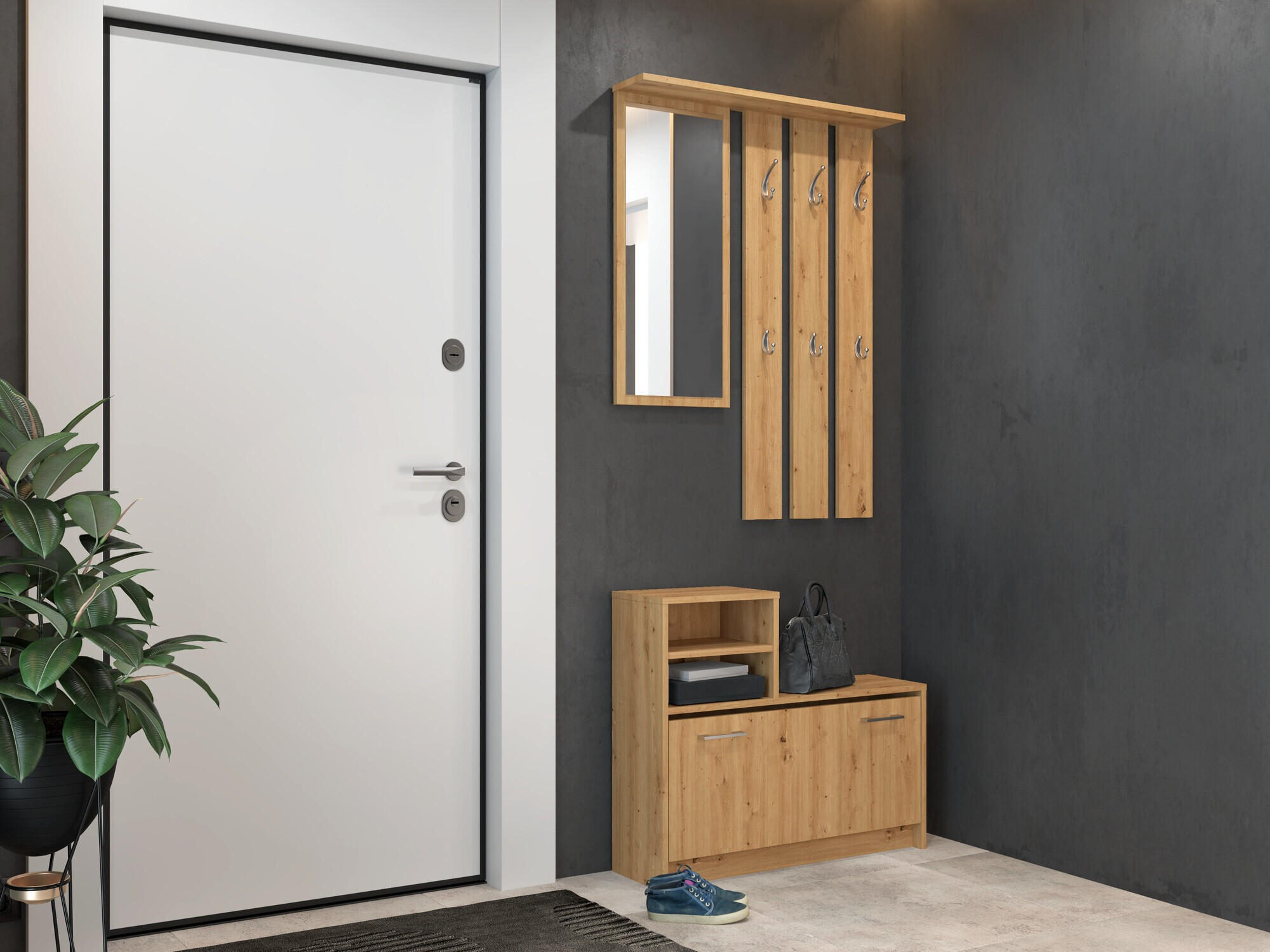 Set za hodnik Mandeville 144 (Hrast Artisan)