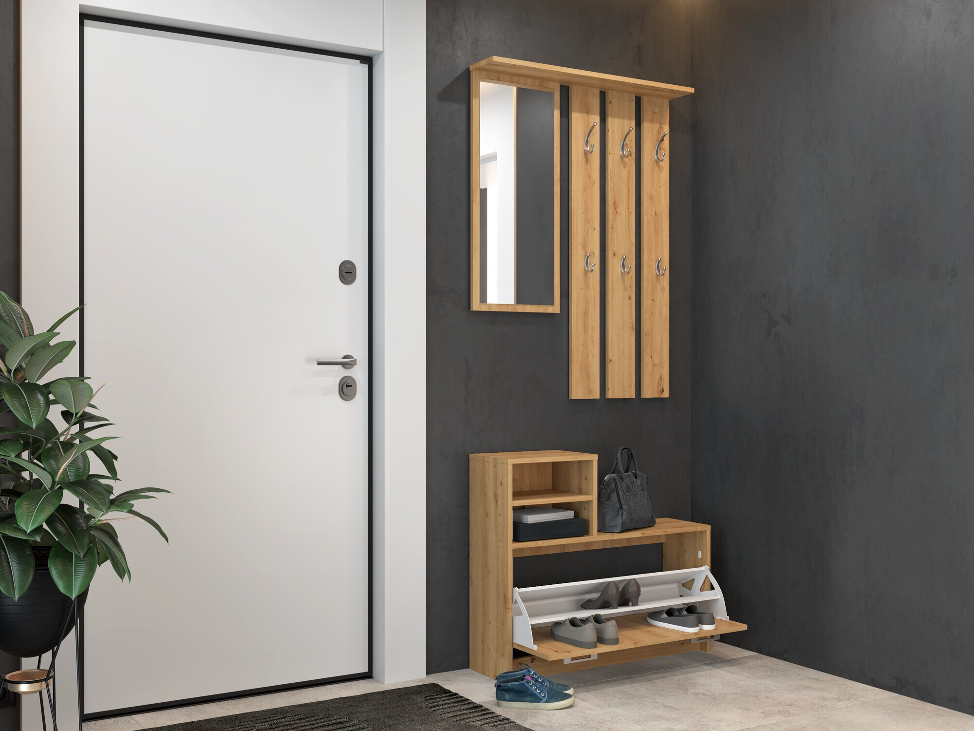 Set za hodnik Mandeville 144 (Hrast Artisan)