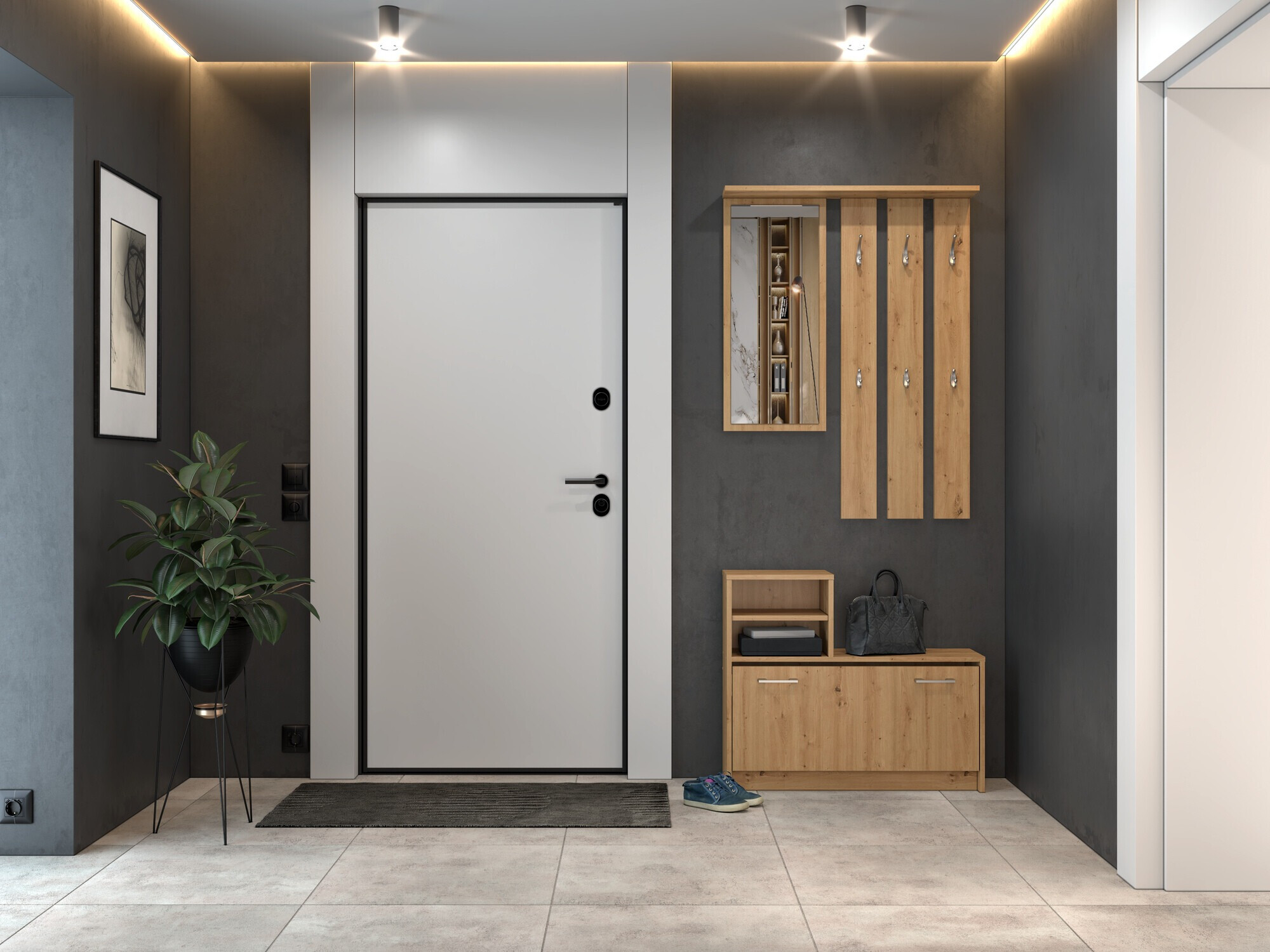 Set za hodnik Mandeville 144 (Hrast Artisan)