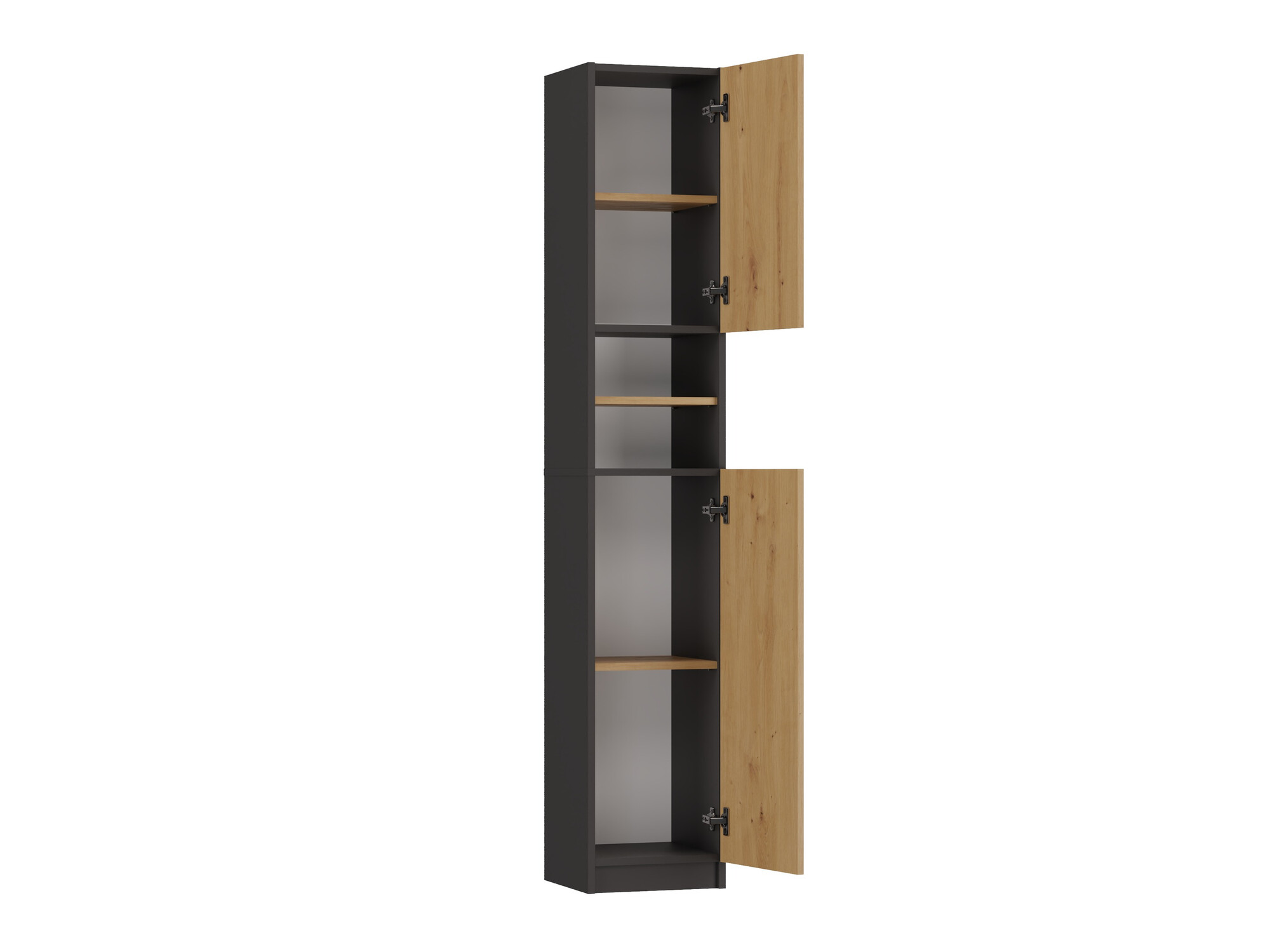 Samostojeći kupaonski ormarić Mandeville 152 (Antracit + Hrast Artisan)