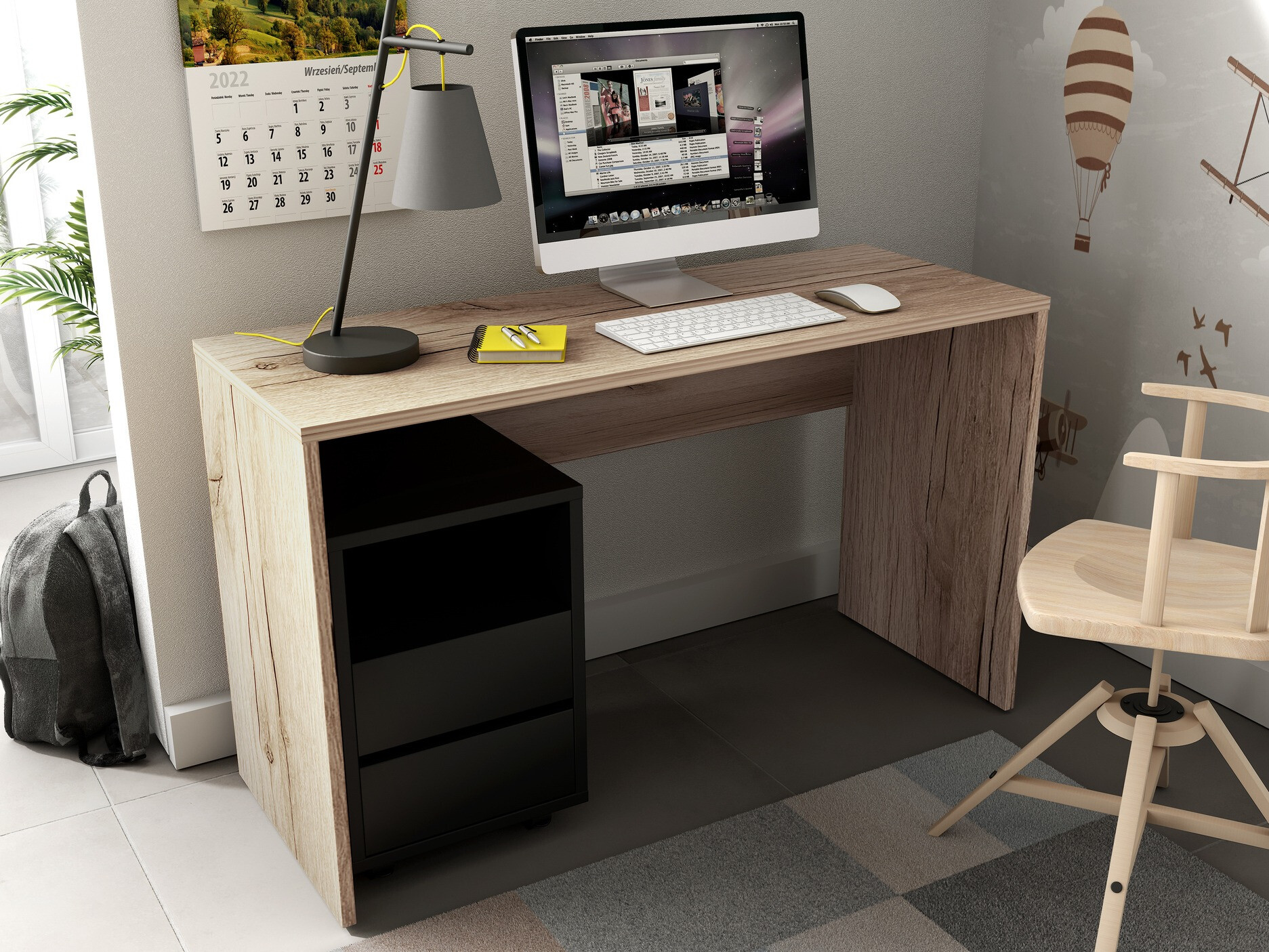 Uredski stol Austin 345 (Svijetli hrast)