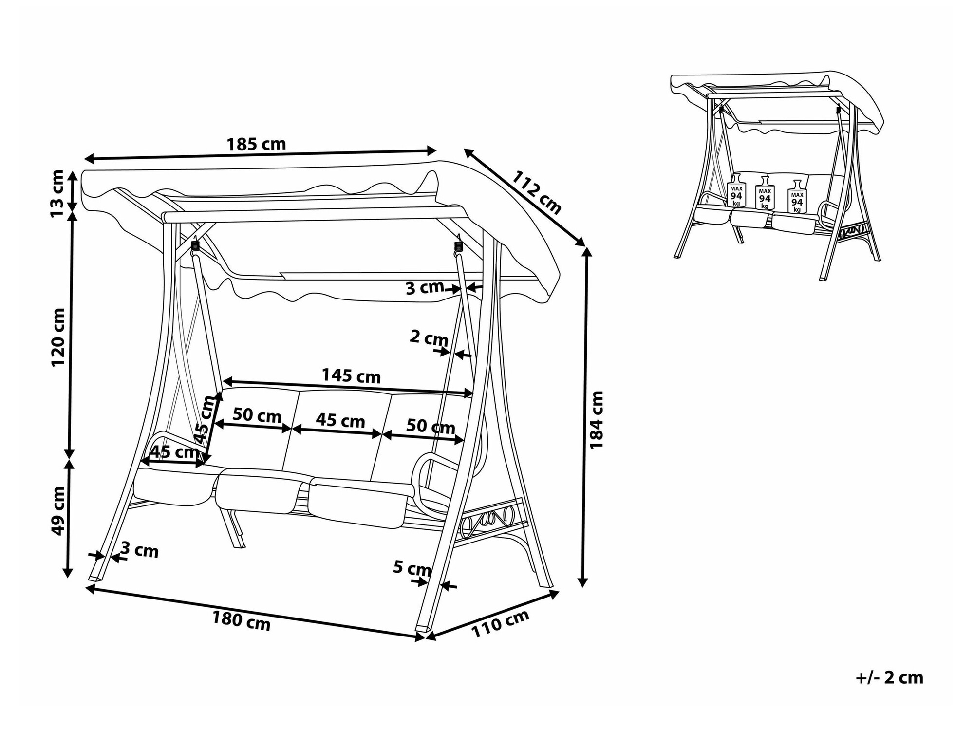 Vrtna ljuljačka Berwyn 1974