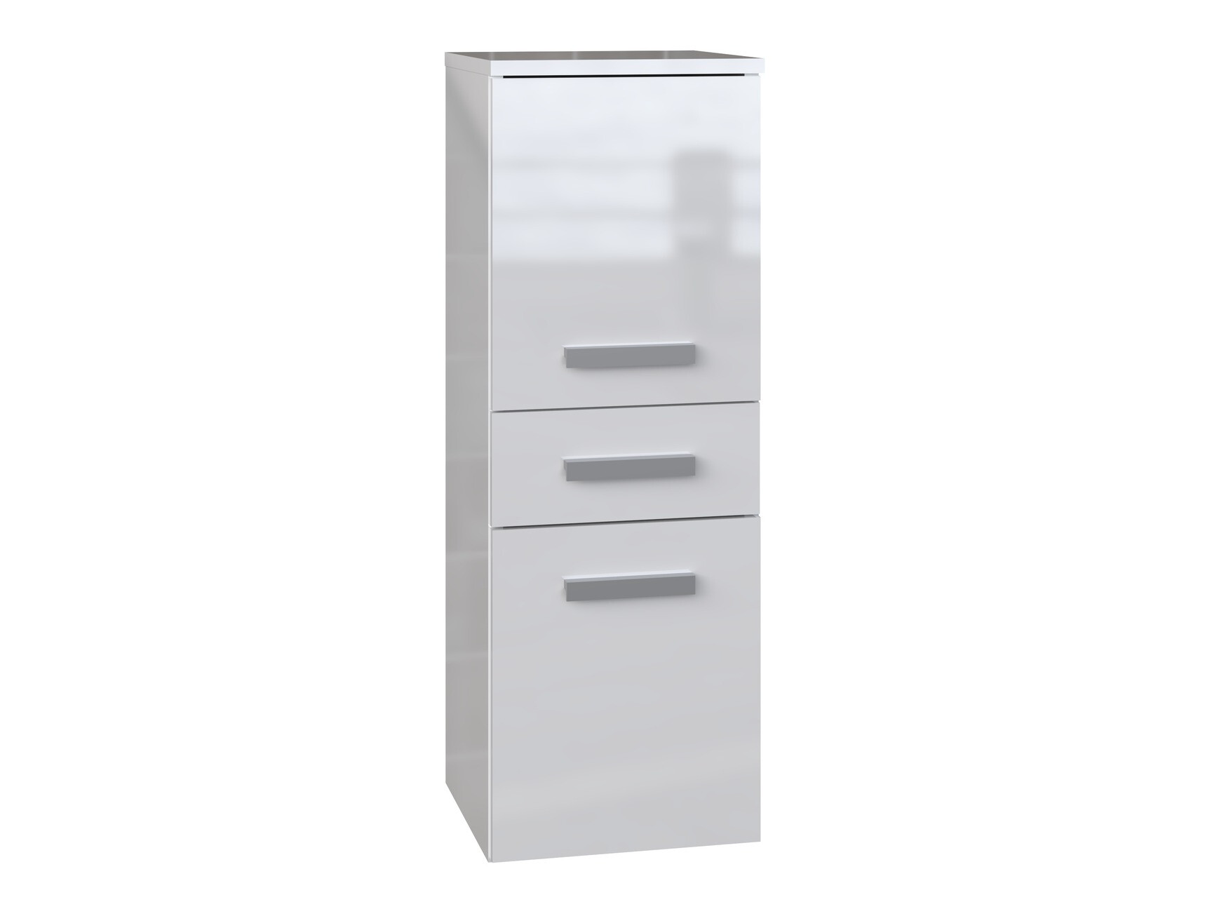 Samostojeći kupaonski ormarić Nolmaru 108 (Bijela + Sjajno bijela)