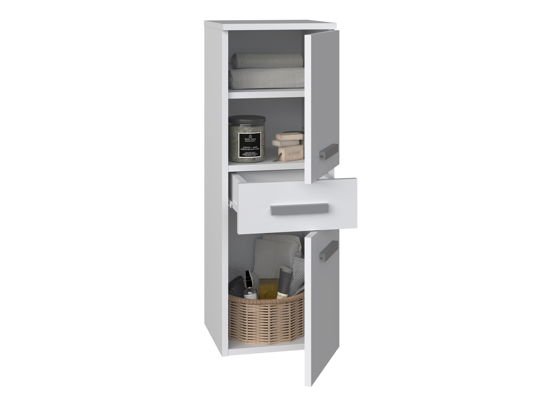 Samostojeći kupaonski ormarić Nolmaru 108 (Bijela)