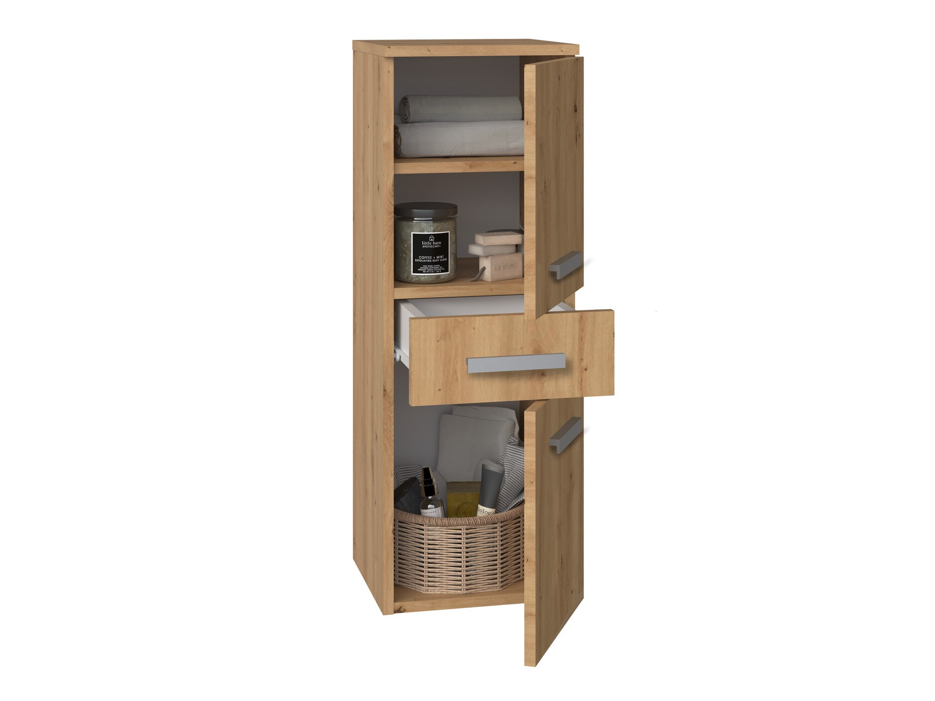 Samostojeći kupaonski ormarić Nolmaru 108 (Hrast Artisan)