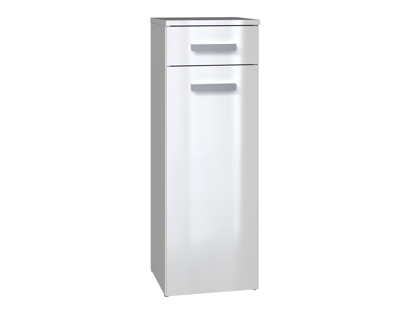 Samostojeći kupaonski ormarić Nolmaru 109 (Bijela + Sjajno bijela)