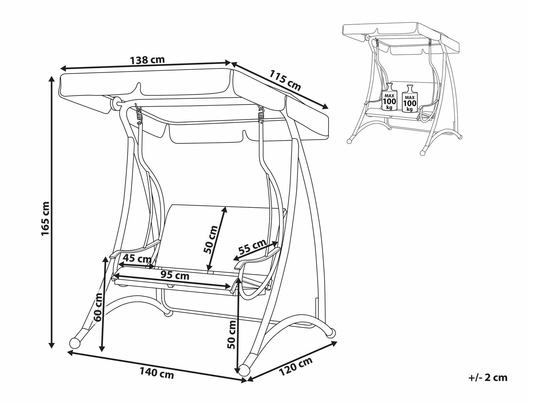 Vrtna ljuljačka Berwyn 1980