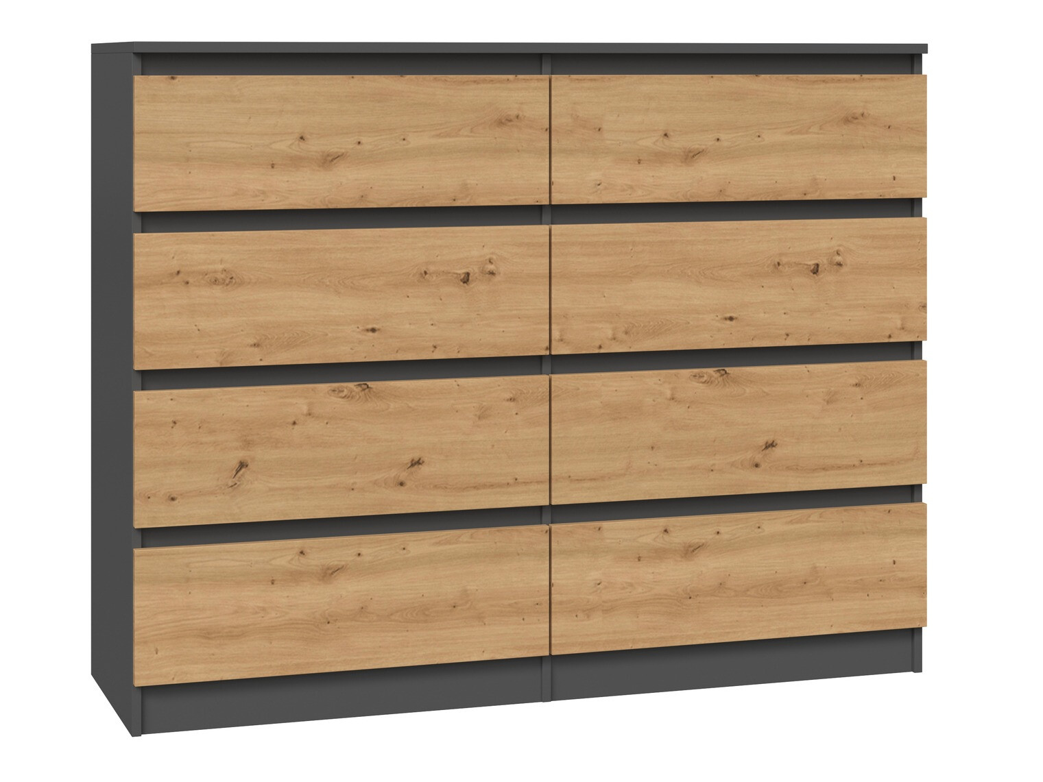 Komoda Elbvelu 101 (Antracit + Hrast Artisan)