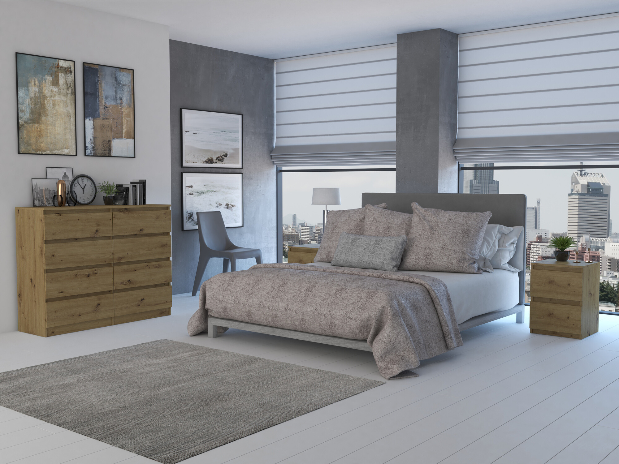 Komoda Elbvelu 101 (Hrast Artisan)