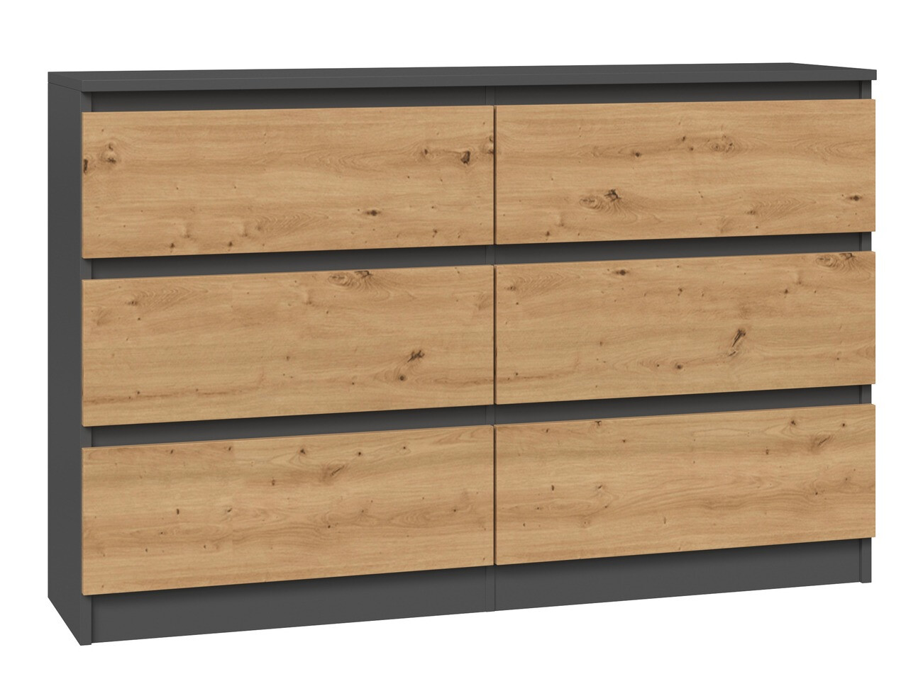 Komoda Elbvelu 103 (Antracit + Hrast Artisan)
