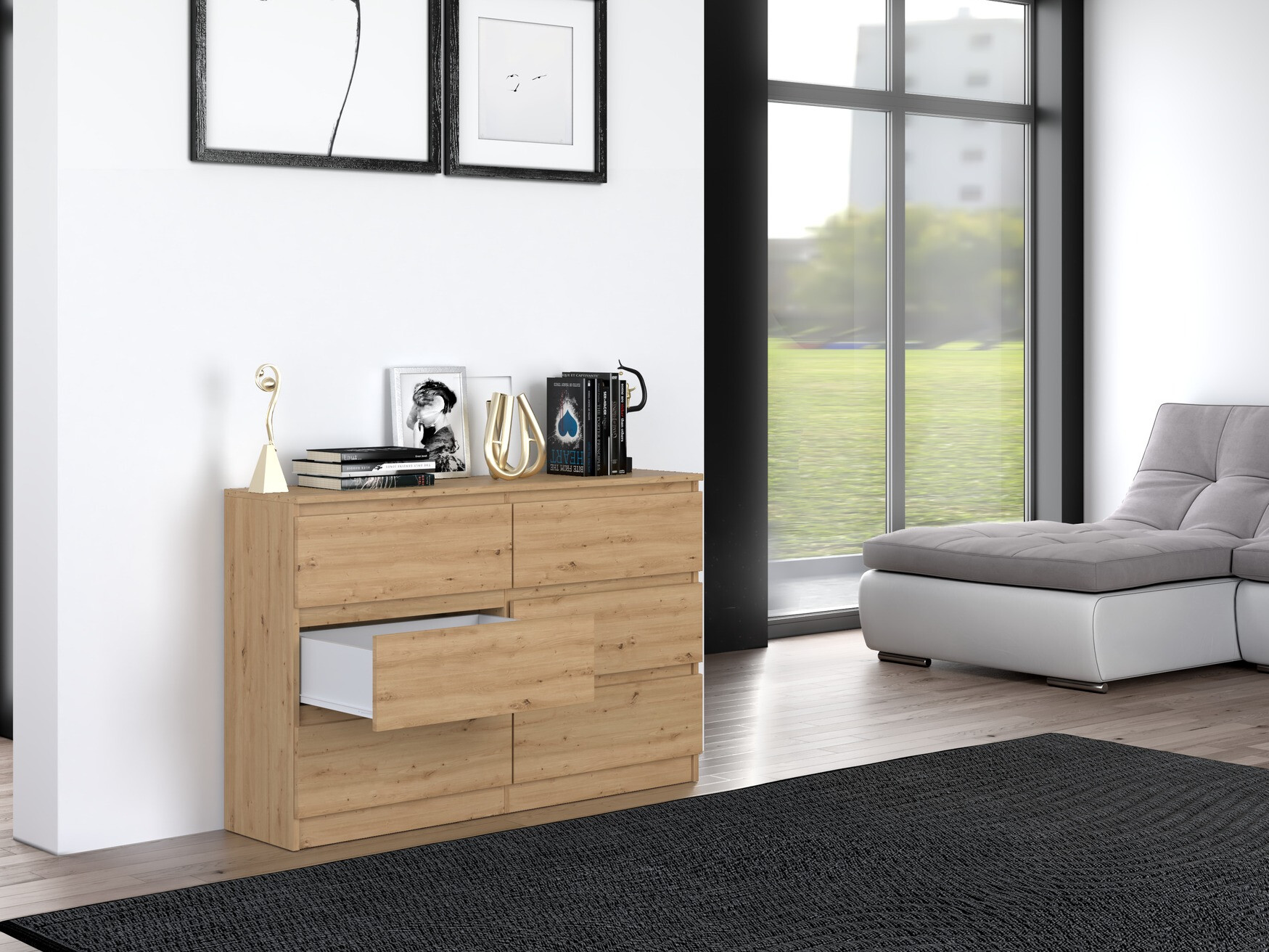 Komoda Elbvelu 103 (Hrast Artisan)