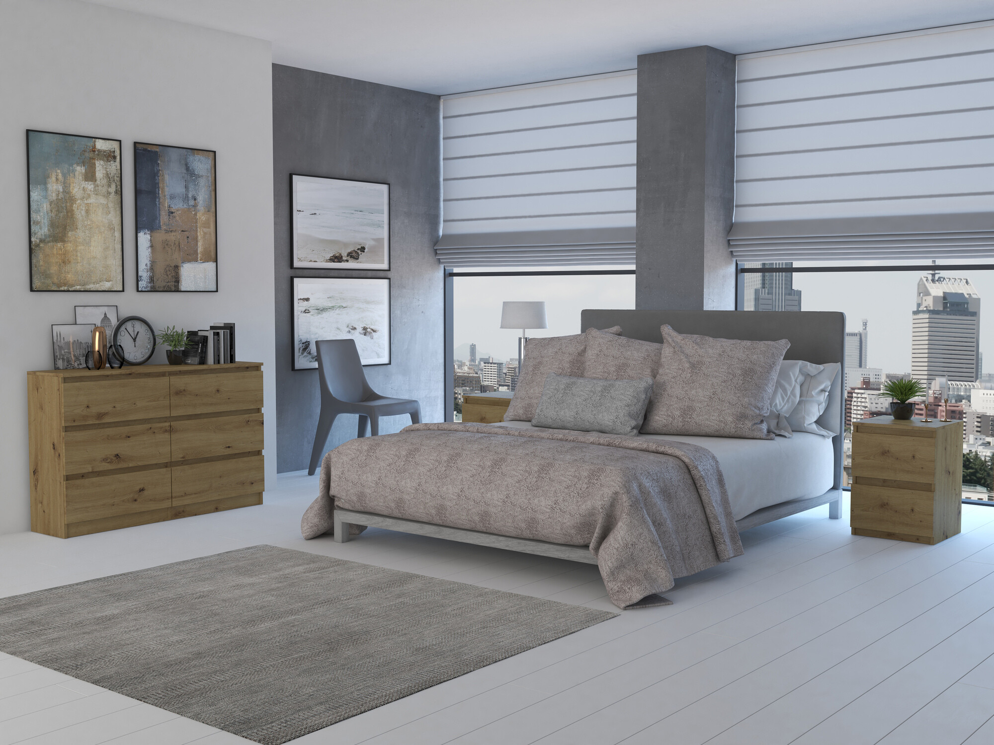 Komoda Elbvelu 103 (Hrast Artisan)