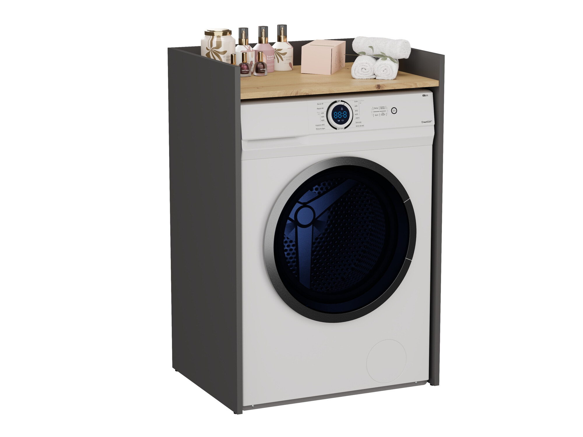 Samostojeći kupaonski ormarić Balelbo 102 (Antracit + Hrast Artisan)