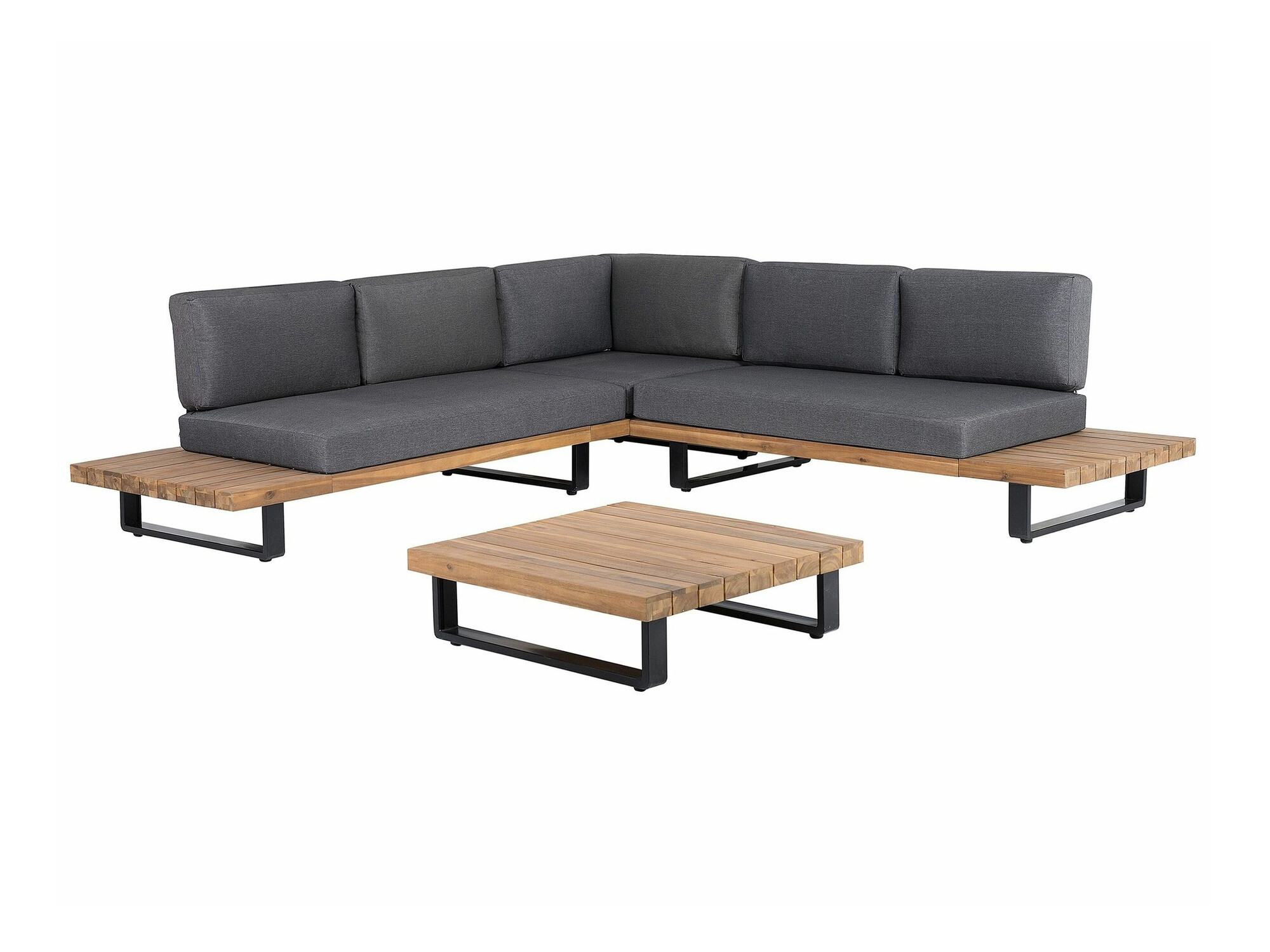 Set vrtnog namještaja Berwyn 1987 (Siva + Svijetlo drvo)