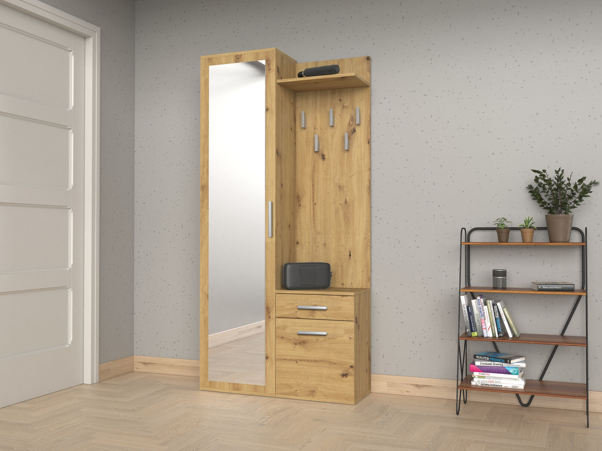 Set za hodnik Mandeville 126 (Hrast Artisan)