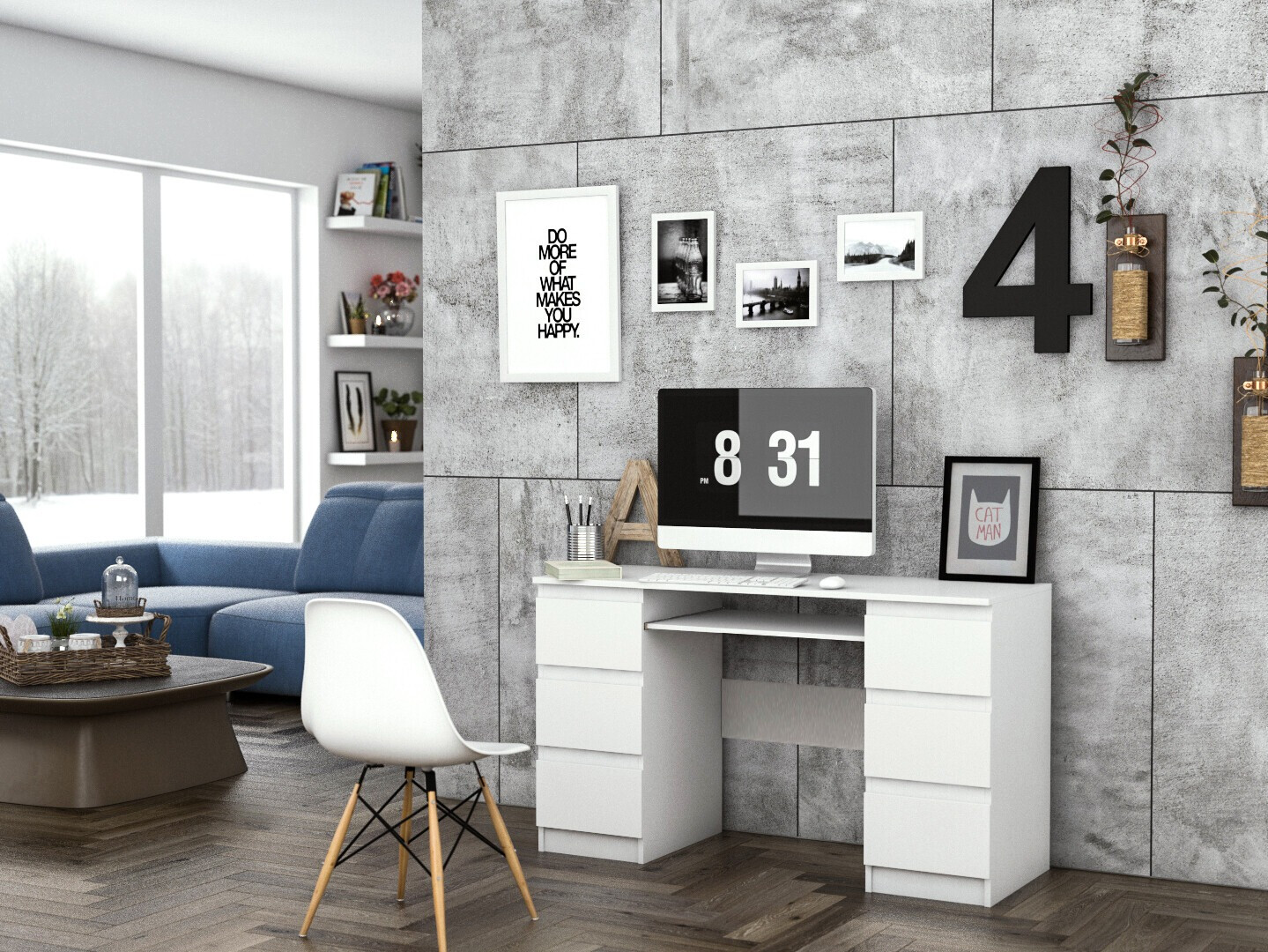 Uredski stol Mandeville 178 (Bijela)