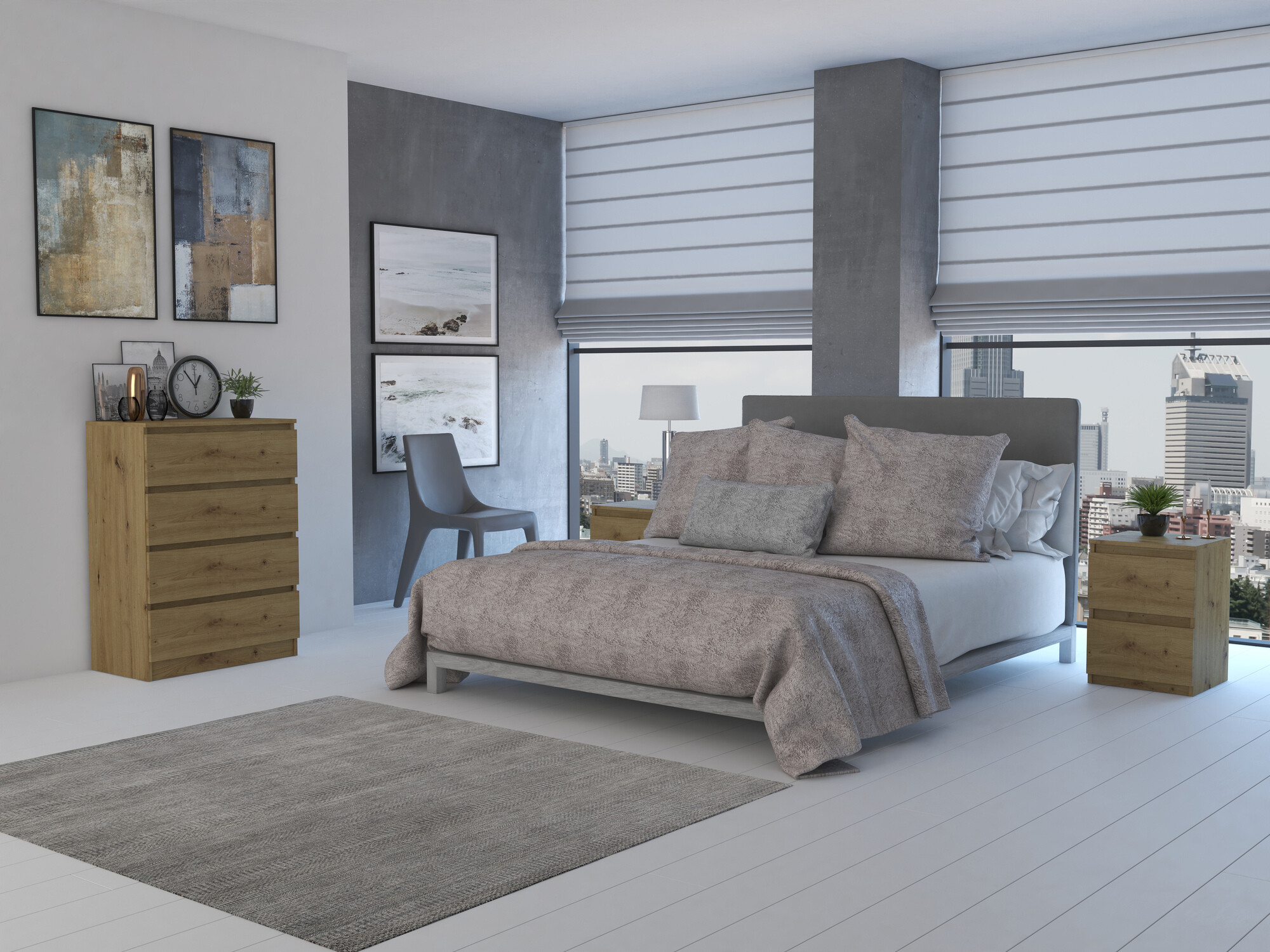 Komoda Elbvelu 105 (Hrast Artisan)