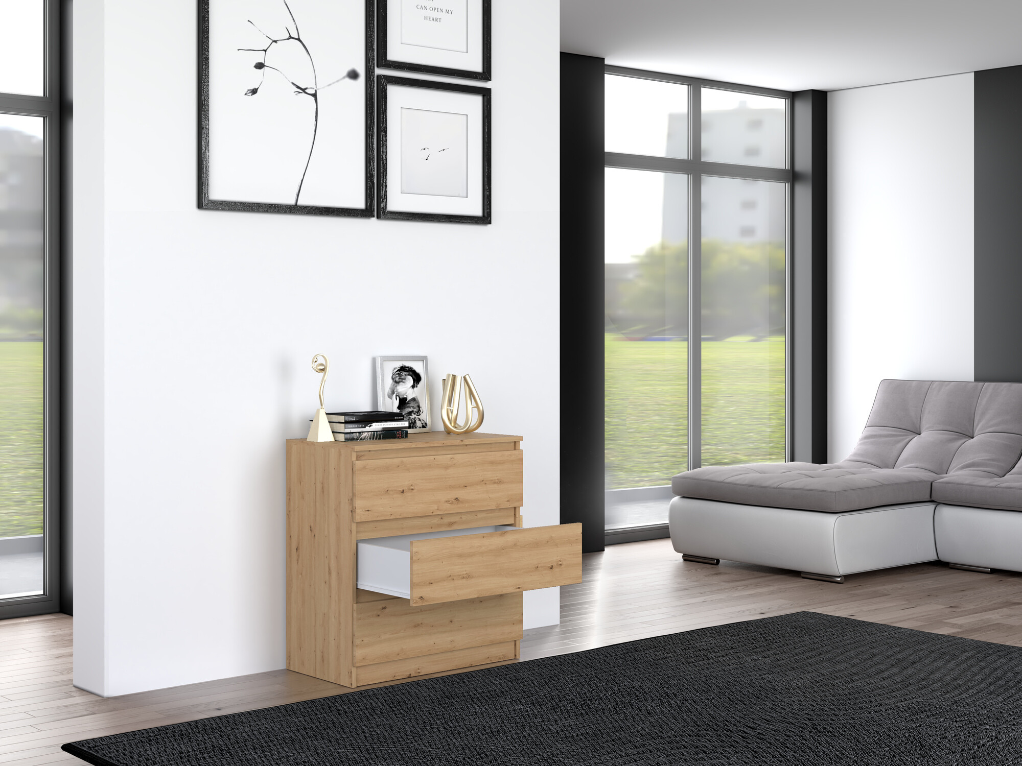 Komoda Elbvelu 106 (Hrast Artisan)