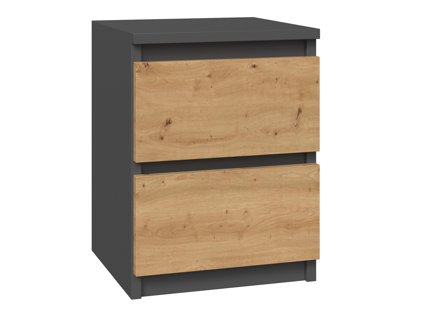 Noćni ormarić Elbvelu 107 (Antracit + Hrast Artisan)