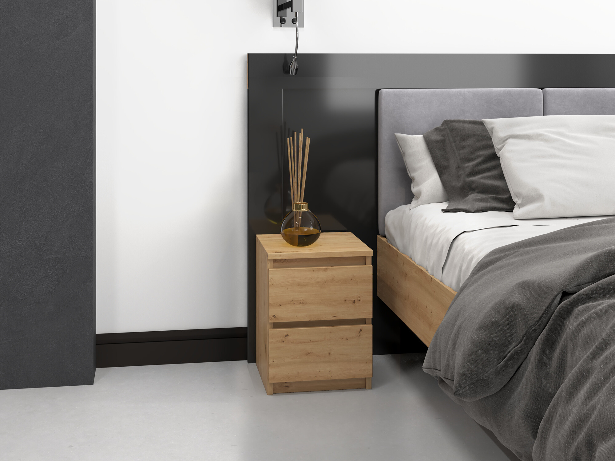 Noćni ormarić Elbvelu 107 (Hrast Artisan)