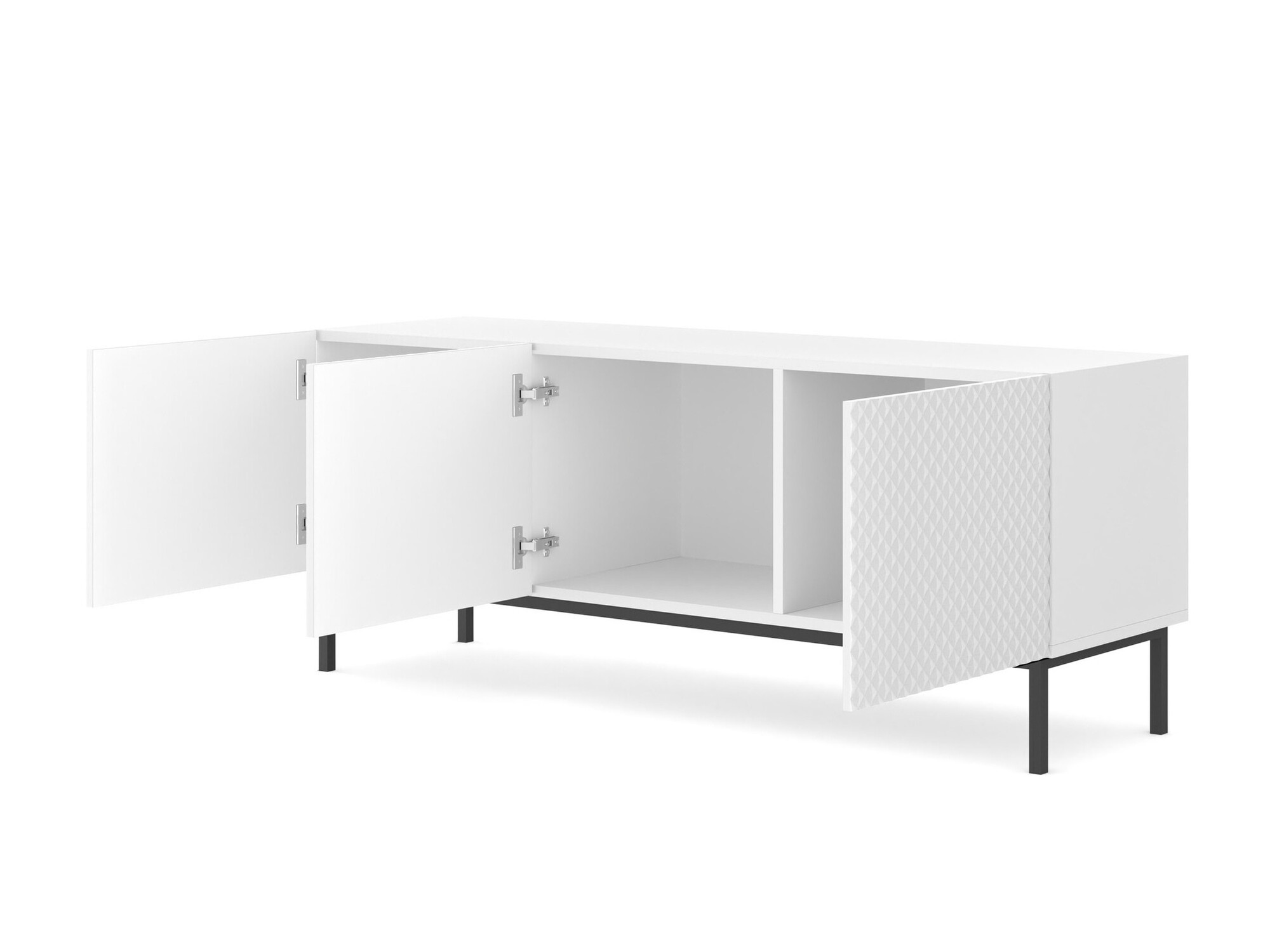 TV stol Odelomu 101 (Bijela + Sjajno bijela)