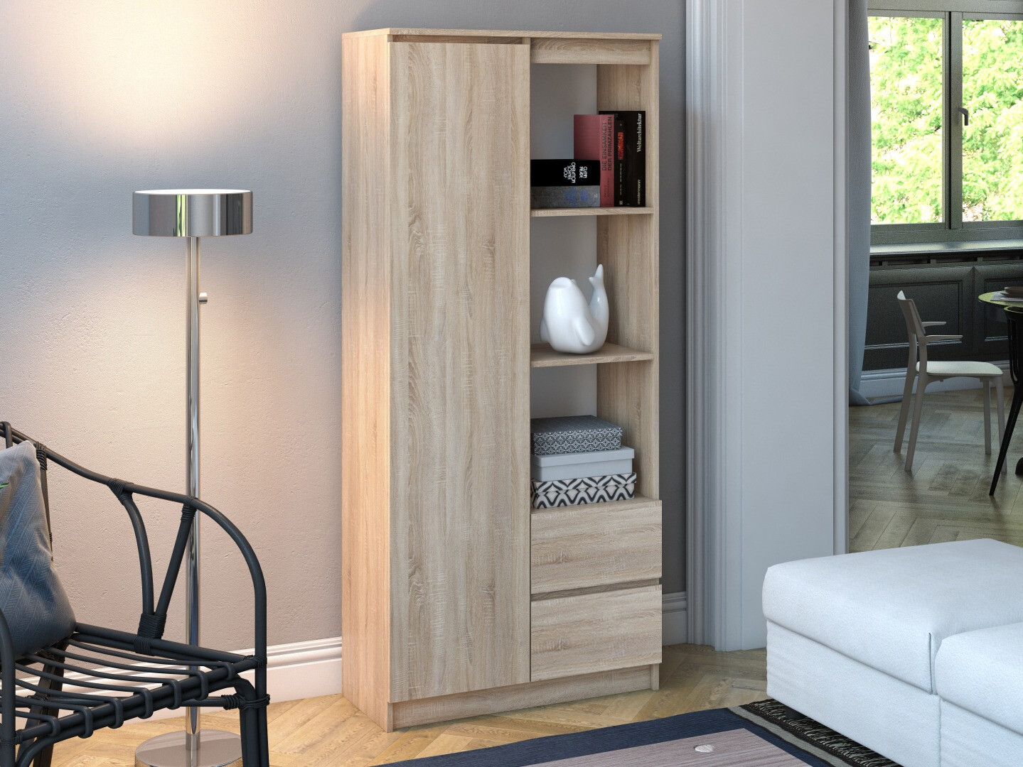 Polica Mandeville 182 (Sonoma hrast)