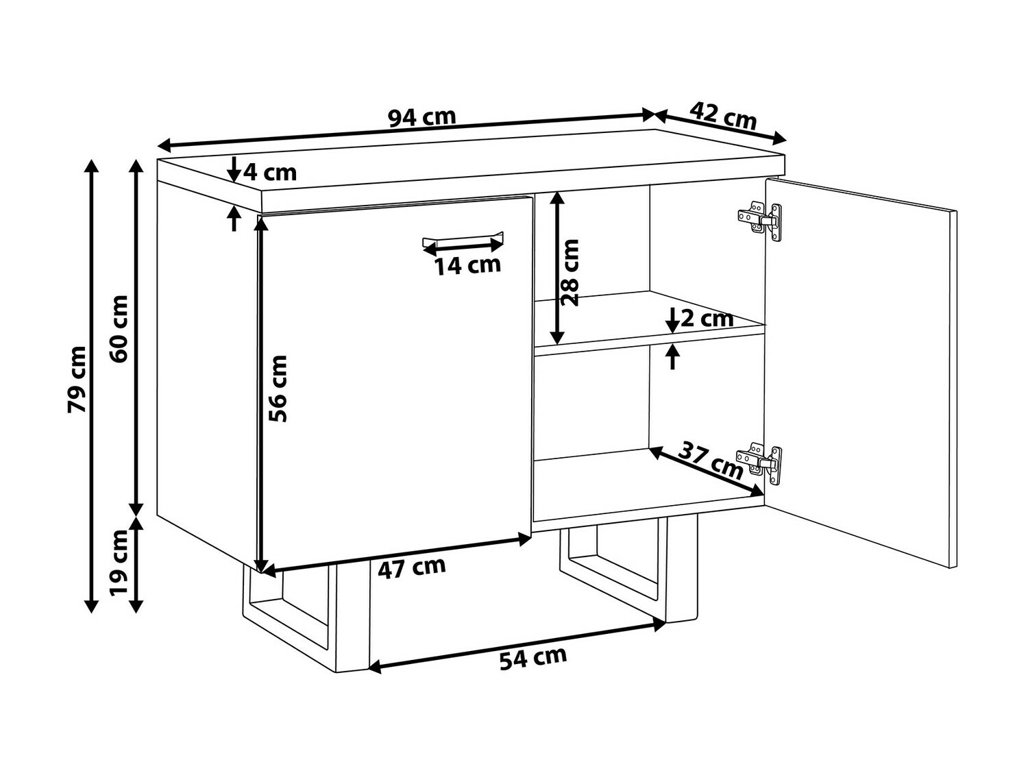 Ormarić Berwyn 502 (Svijetlo drvo)