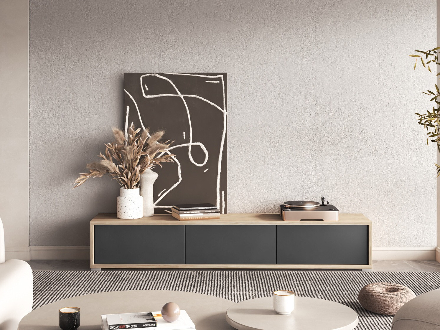 TV stol Austin 324 (Hrast + Antracit)