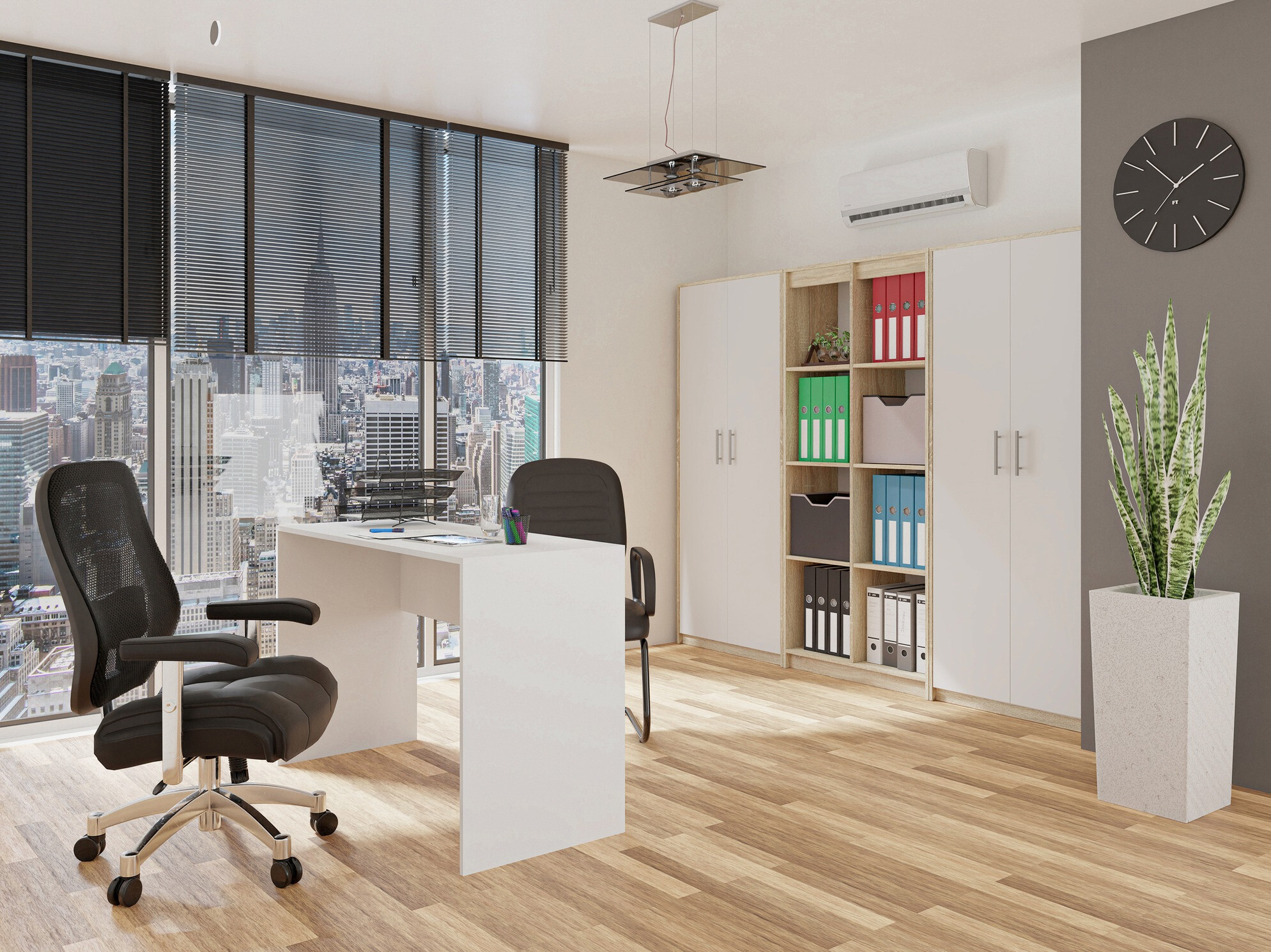 Polica Mandeville 196 (Sonoma hrast + Bijela)