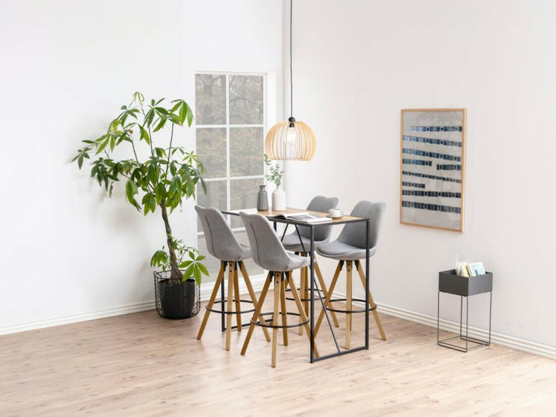 Blagovaonski set Norsica 517 (Siva + Svijetlo drvo)